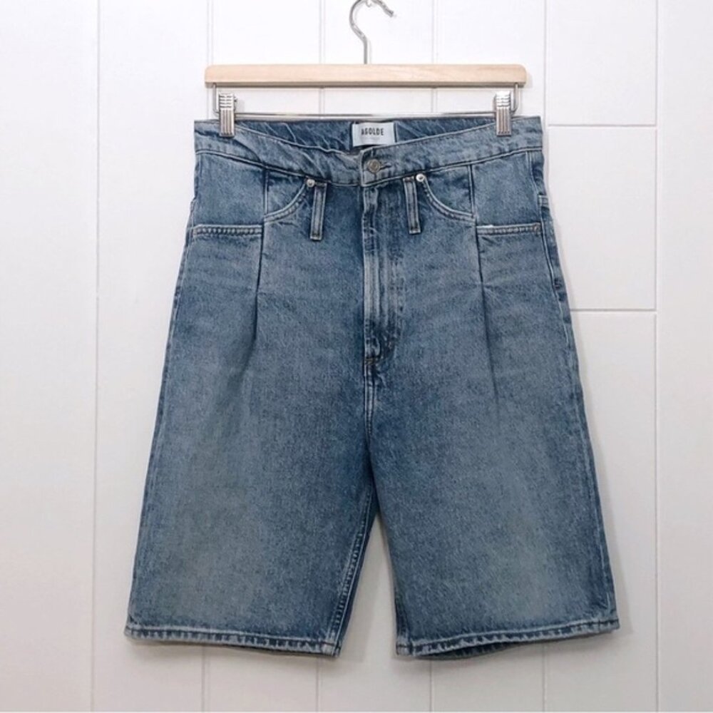 AGOLDE Reworked '90s High Rise Cinched Organic Cotton Short Revival